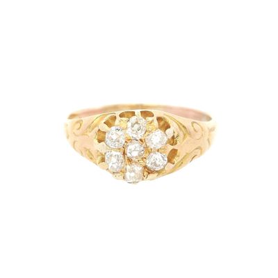 Antique 18K Yellow Gold Ring with 0.50 CTW in Diamonds