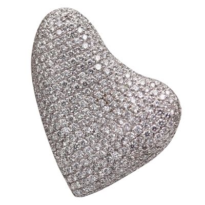 GAVELLO Milano Heart Shaped Cocktail Ring In 18Kt Gold With 6.64 Ctw Diamonds
