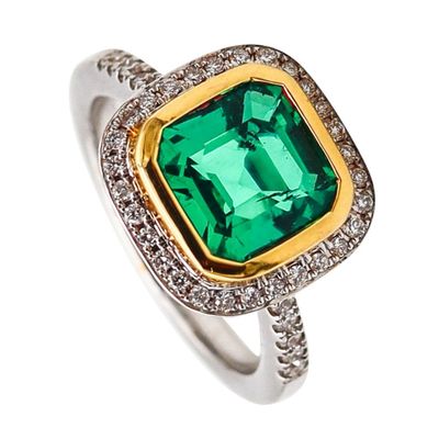 Italian Cocktail Ring In 18Kt Gold With Diamonds