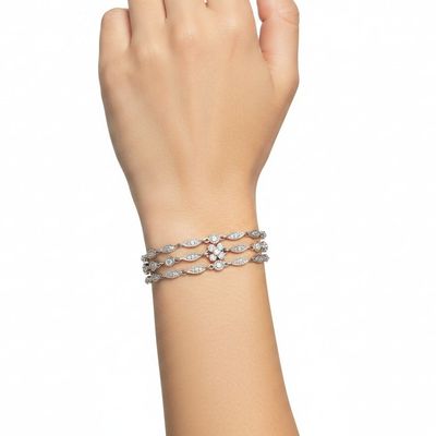 14K White Gold & Platinum Bracelet with 2.30 CTW in Diamonds