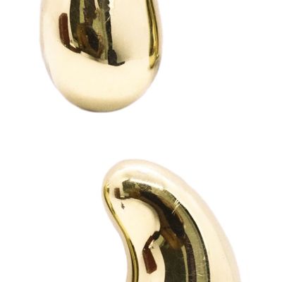 TIFFANY & CO 1970'S ELSA PERETTI 18 KT GOLD LARGE BEANS EAR CLIPS PAIR OF EARRINGS