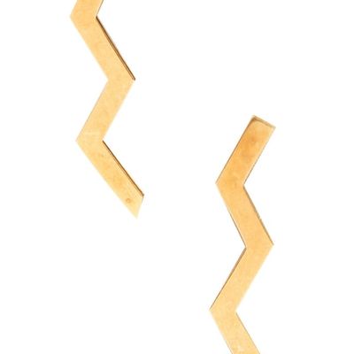 Tiffany & Co. 1982 By Paloma Picasso Zig Zag Earrings In Solid 18Kt Yellow Gold