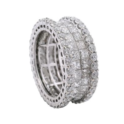 18K White Gold Band with 8.40 CTW in Diamond