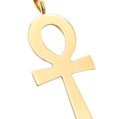 CARTIER 1970 Vintage Egyptian Ankh Cross Pendant In Solid 18Kt Yellow Gold