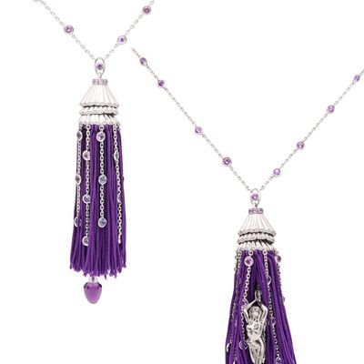 BOUCHERON Paris Exquises Confidences Necklace In 18Kt Gold Sapphires & Diamonds