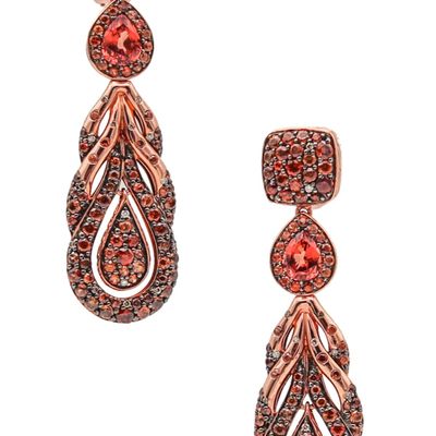 John Hardy Cinta Dangle Earrings In 18Kt Gold With Spinel Zircon And Diamonds
