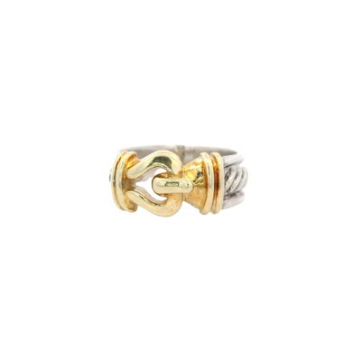 David Yurman 18K Yellow Gold & Sterling Silver Ring