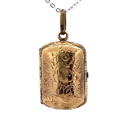 Antique 14K Yellow Gold Locket Pendant