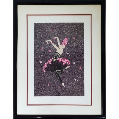 Erte, French (1892-1990) Serigraph "Rose Dancer"
