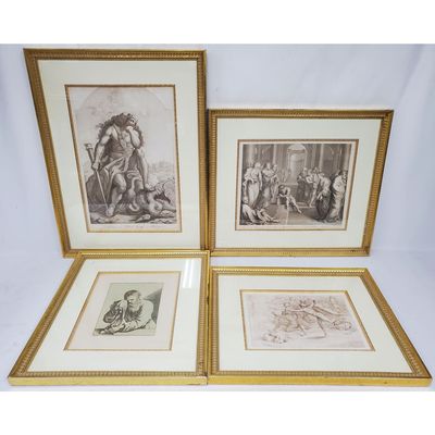 Lot of 3 Antique Etchings by Francesco Bartolozzi