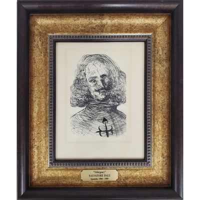 Old Salvador Dali Etching "Velasquez"