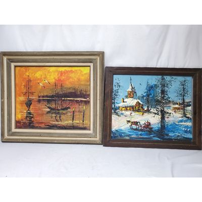Morris Katz, Polish (1932-2010) Lot of 2 Paintings