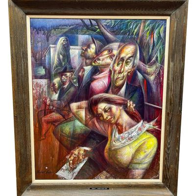 Michael Lenson, Russian American (1903-1971) Oil
