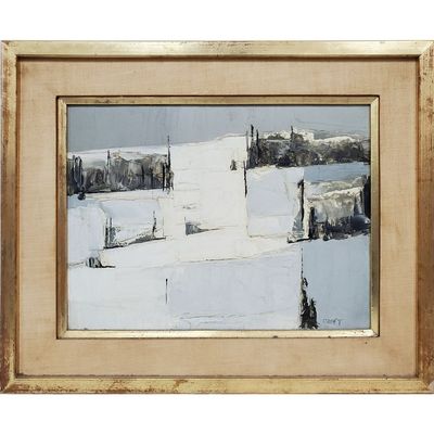Lewis Croft, American (1911-1980) MCM Oil Painting