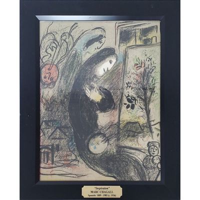 Print After Marc Chagall "Inspiration" c.1963
