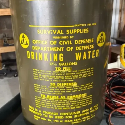 1962 Department Of Defense Drinking Water Can