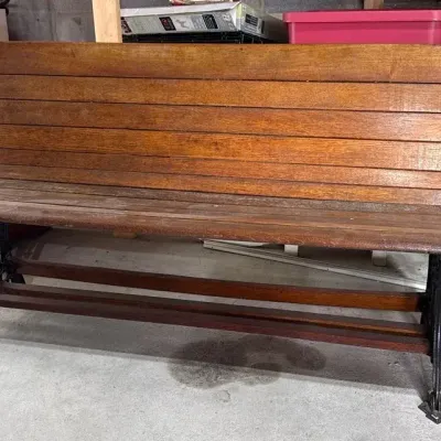 Vintage Wooden Park Bench