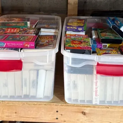 2 Totes Of Disney & Barney VHS Movies