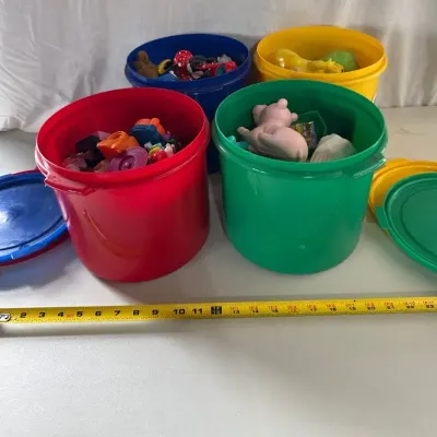 4 Buckets Of Fast Food Toys