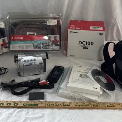 Canon Dc100 & NTSC ZR65 Digital Camcorder Camera
