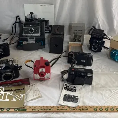 Large Lot Vintage Cameras