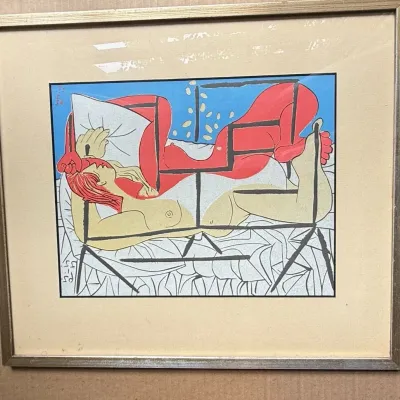 Sale Photo Thumbnail #48: Picasso "Danae" Linocut, 1962 