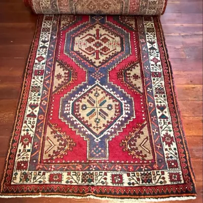 Sale Photo Thumbnail #164: Sarab Style Hand-Knotted Runner Rug 