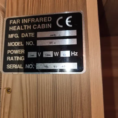 Far Infrared cabin - Sauna working condition like new with digital control, comes with instruction books.