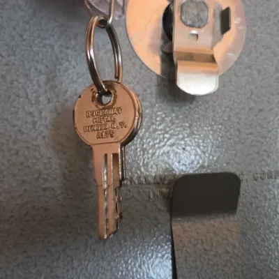 Gun safe with key and an additional smaller fireproof safe
