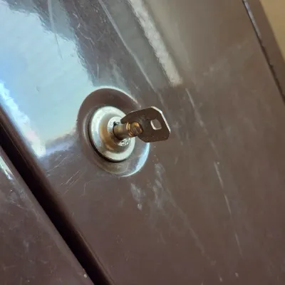 Gun safe with key and an additional smaller fireproof safe