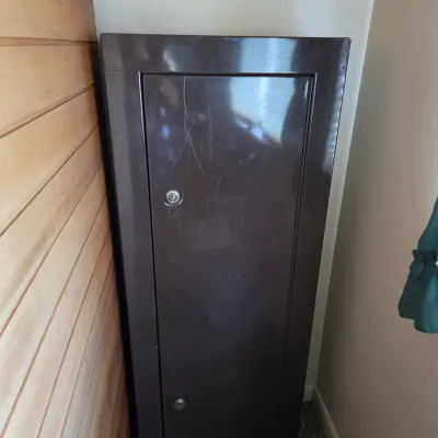 Gun safe with key and an additional smaller fireproof safe