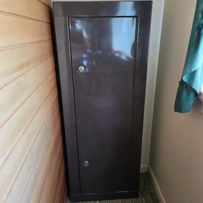 Gun safe with key and an additional smaller fireproof safe
