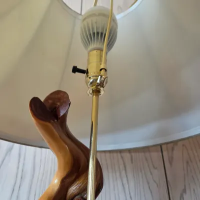 Handcrafted rustic table lamp with organic twisted juniper wood base (1 of 2)