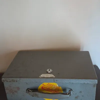 Gun safe with key and an additional smaller fireproof safe