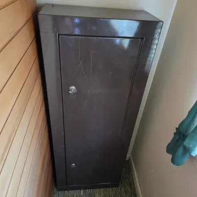 Gun safe with key and an additional smaller fireproof safe