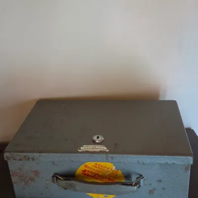Gun safe with key and an additional smaller fireproof safe