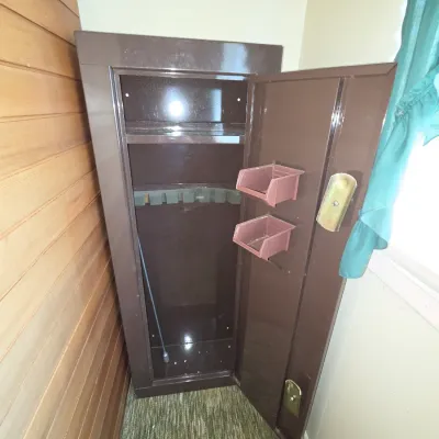 Gun safe with key and an additional smaller fireproof safe