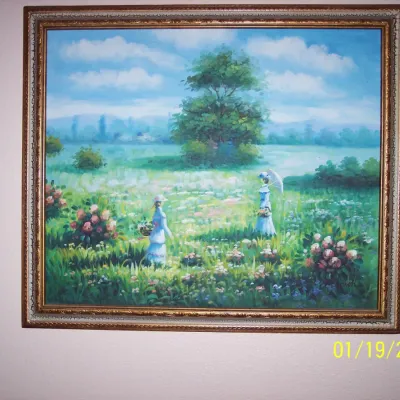 Genuine Painting 24" x 22" plus frame included $35