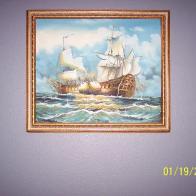 Genuine Painting 24" x 22" plus frame included $35