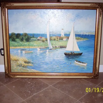  Genuine Painting 48" x 36" plus frame included $165