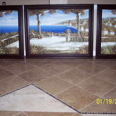  Genuine Painting 48" x 36" plus frame included $150
side paintings $85 each