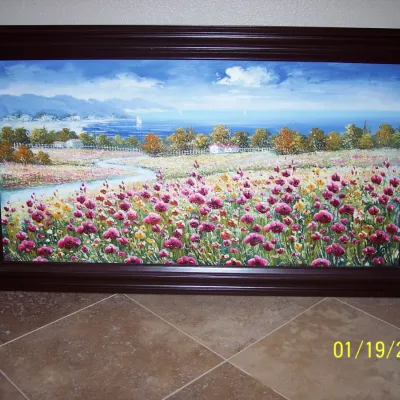  Genuine Painting 48" x 24" plus frame included $125