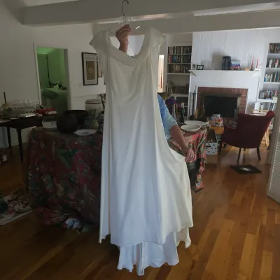 Sale Photo Thumbnail #96: Vintage Silk Wedding dress 
