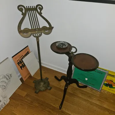 Sale Photo Thumbnail #87: Plant /candle stand and Brass music stand