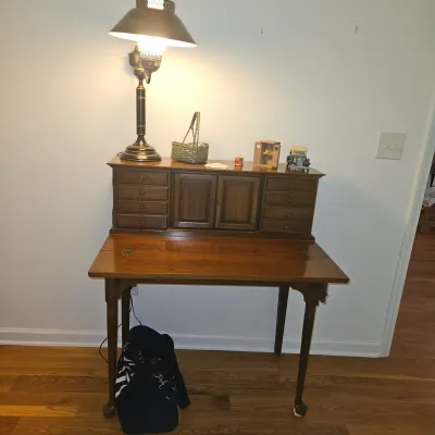 Sale Photo Thumbnail #33: Small vintage secretary desk