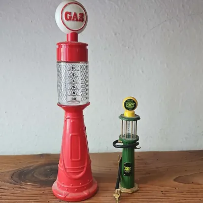 Gearbox John Deere & Avon Remember When Gas Pump Collectibles – Pair