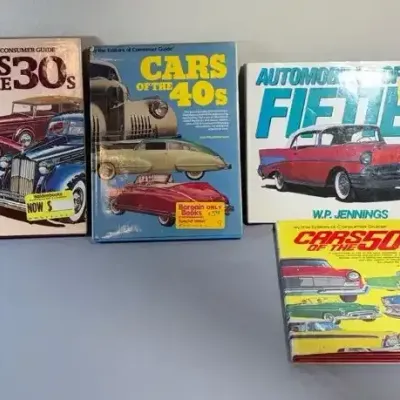 Automotive Book Collection with Studebaker Postcards

