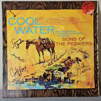 Signed Cover - Sons of the Pioneers Cool Water RCA LP AYL1-3679
