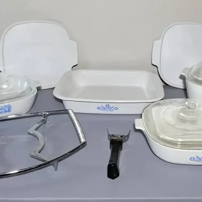 Corning Ware Blue Cornflower Cookware Collection – 11 Pieces
