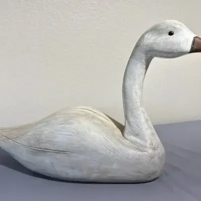 The Stanstead Decoy Collection Hand-Carved Pine Goose No. 102 – Signed 2002